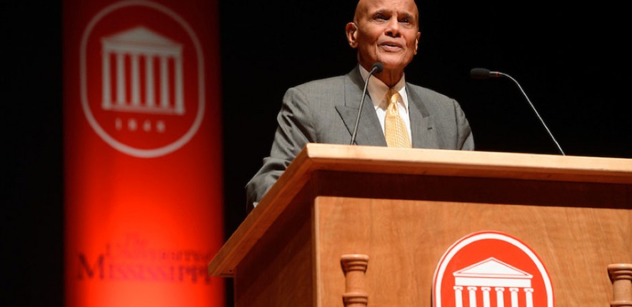 Harry Belafonte delivered the keynote address at "50 Years of Integration: Opening the Closed Society." 