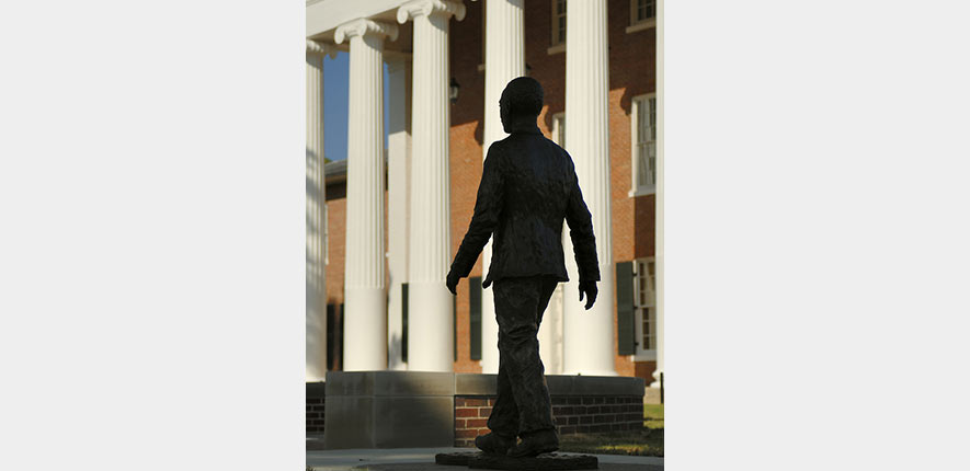 A James Meredith statue commemorates the 1962 integration.