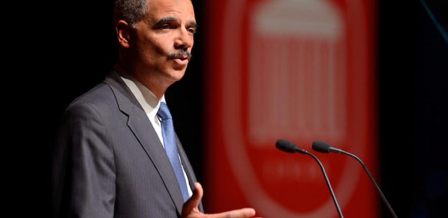 U.S. Attorney General Eric H. Holder speaks at the University of Mississippi.