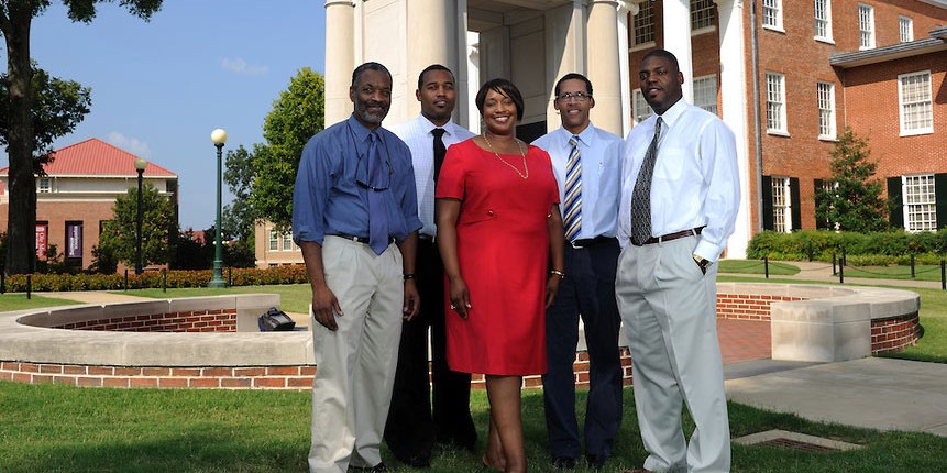 From left to right: Kirk Johnson, Maurice Hobson, Ethel Young-Minor, Marvin King and Chuck Ross.